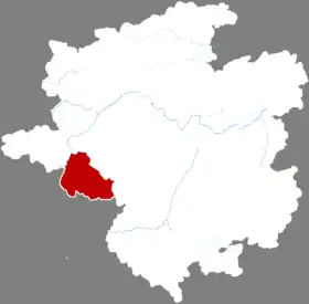 Localisation de Dānzhài Xiàn