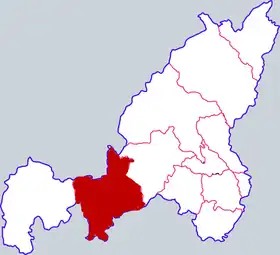 Localisation de Jìngbiān Xiàn