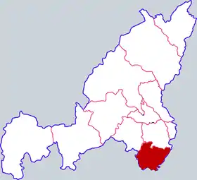Localisation de Qīngjiàn Xiàn