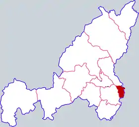 Localisation de Wúbǔ Xiàn