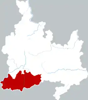 Localisation de Shíqiān Xiàn