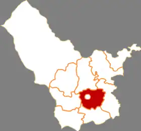 Localisation de Cháhā'ěr Yòuyì Qián Qí
