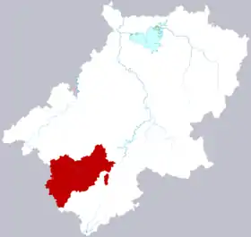 Localisation de Jīngdé Xiàn