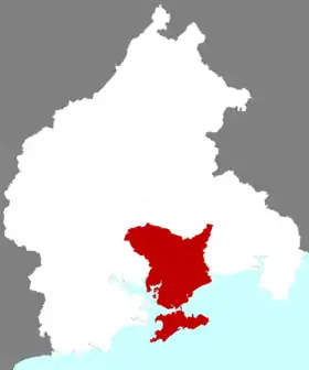 Localisation de Jiāngchéng Qū
