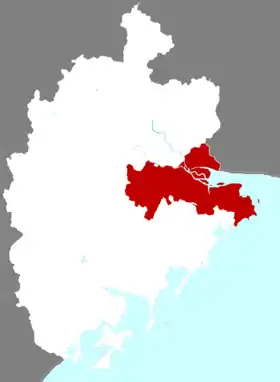 Localisation de Lónghǎi