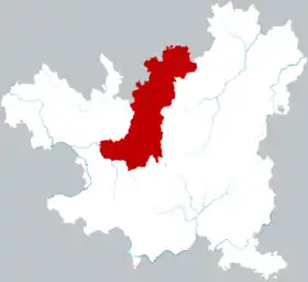 Localisation de Tóngzǐ Xiàn