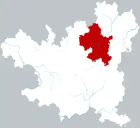 Localisation de Zhèng'ān Xiàn