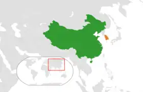 Corée du Sud et Chine