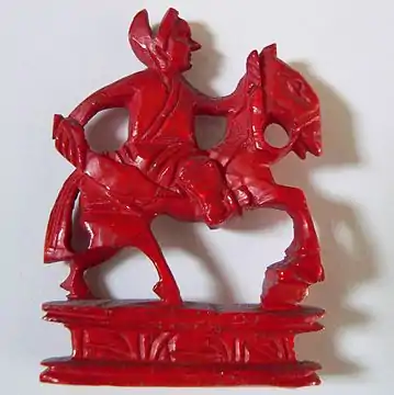 Cavalier, jeu d'échecs chinois en ivoire du XIXe siècle
