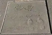 Empreintes de Cary Grant en 1951.