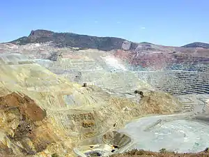 Mine de cuivre à ciel ouvert, Chino Copper Mine, Nouveau-Mexique, États-Unis.