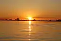 Coucher de Soleil au Botswana sur la rivière Chobe, 2007.