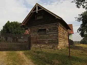 Maison en bois à Chocenický Újezd.