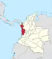 Le département du Chocó depuis 1967.