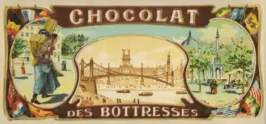 Emballage de Chocolat des Bottresses, Delhaize 1905.