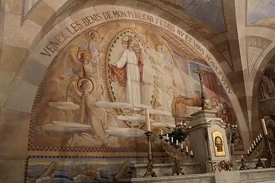 Décor peint de l'église Saint-Martin réalisé par Duilio Donzelli.