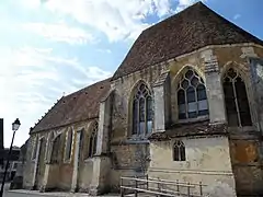 Chœur et mur sud, rampant à chimères.