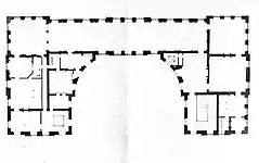 Plan du premier étage du château de Choisy, vers 1690.