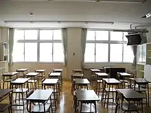 Salle de classe d'un lycée japonais