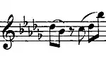 Une partie du thème principal du premier mouvement de la Sonate pour piano n° 2 de Chopin.