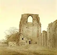 Caspar David Friedrich, L'abbaye d'Eldena près de Greifswald, 1836.