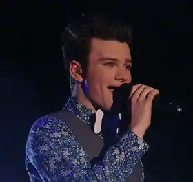 Chris Colfer en tant que Kurt Hummel lors du Glee Live! In Concert!.