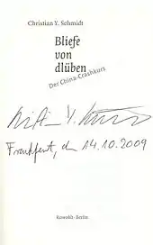 signature de Christian Y. Schmidt