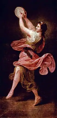 Jeune fille au tambourin, huile sur toile, 1785, Saint-Pétersbourg,Musée de l'Ermitage