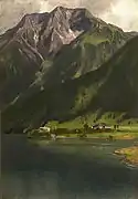 Achensee vu depuis Pertisau. Tableau de Christian Mali.