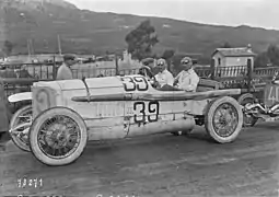 Christian Werner au volant de sa Mercedes à la Targa Florio 1922.