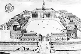 Vue du premier Christiansborg, gravure.
