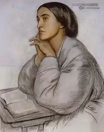 Portrait réalisé par son frère, Dante Gabriel Rossetti
