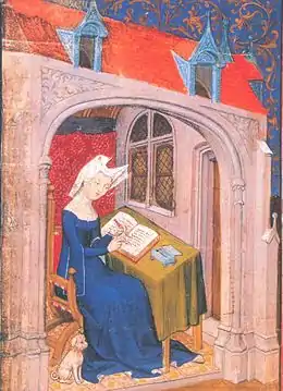 Christine de Pizan en 1407.