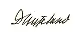 signature de Christoph Wilhelm Hufeland