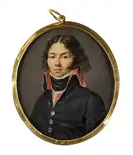 Christophe Guérin,Portrait d'homme, miniature sur ivoire, 1796