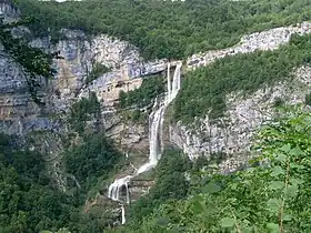 La cascade de la Charabotte à Hauteville-Lompnes.