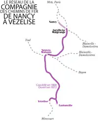 Image illustrative de l’article Compagnie des chemins de fer de Nancy à Vézelise