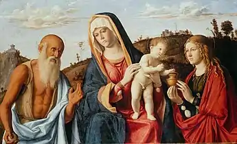 Conversation sacrée1495, Alte Pinakothek, Munich.