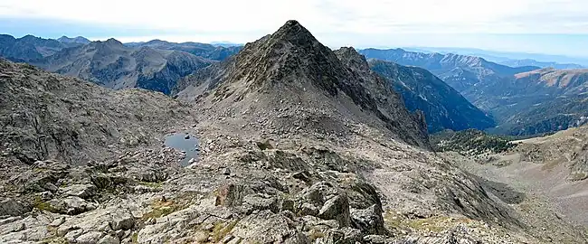 Vue de la Baisse et de la cime de Baissette.