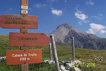 Cime de Pal à partir du chemin menant à la cime de l'Aspre.