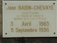 plaque commémorative.