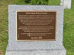 Cimetière Saint-James à Trois-Rivières.