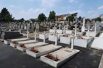 Carré militaire des morts de la Première Guerre mondiale.