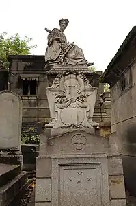 Calliope (1875), tombe de Théophile Gautier, Paris, cimetière de Montmartre.