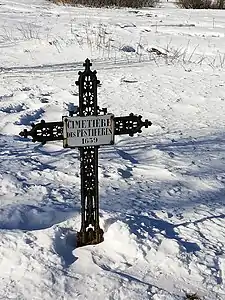 Croix indiquant l'emplacement du cimetière des pestiférés