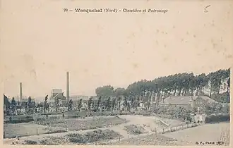 Cimetière du Centre et le patronage Saint-Joseph en 1905.