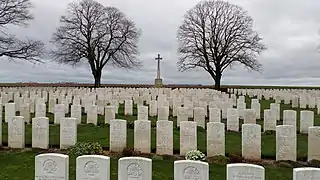 Le cimetière militaire britannique.