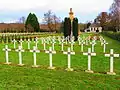 cimetière militaire de Chambière à Metz tombes Italiennes.