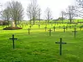 Cimetière militaire allemand, vue d'ensemble.