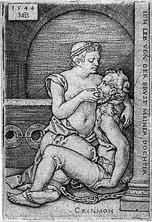 Cimon et PeraHans Sebald Beham (1500-1550)